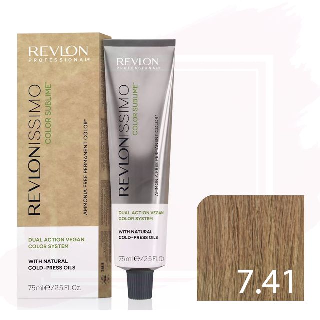 Revlonissimo Color Sublime Tinte Vegano 7.41 - Rubio Medio Marrón Ceniza 75ml