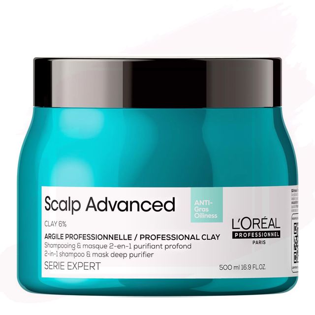 L'Oréal Serie Expert Scalp Advanced Arcilla 2 en 1 Champú y Mascarilla Purificante 500ml