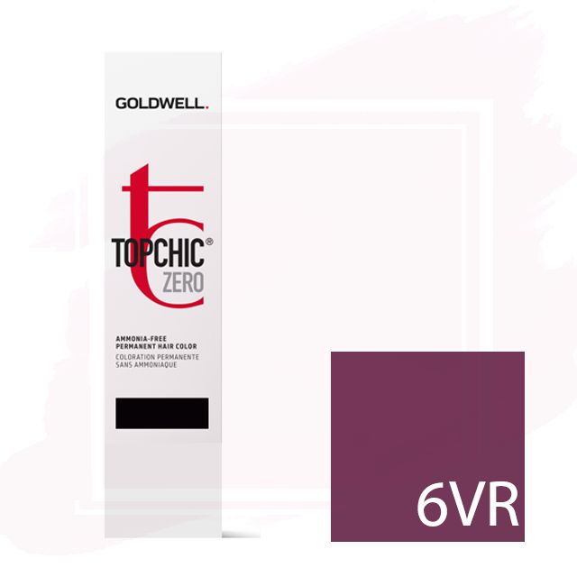 Goldwell Topchic Zero Tinte en Tubo 6VR - Rubio Oscuro Violeta Rojizo 60ml