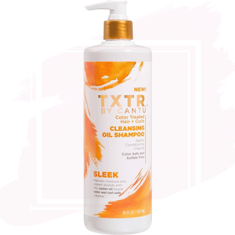 Cantu Txtr Sleek Cleansing Oil Shampoo para Cabello Rizado y Coloreado 473ml