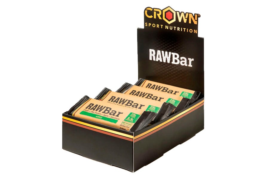 Crown Sport Nutrition Vegan Raw Bar Energibar Hasselnød æble 12x50g