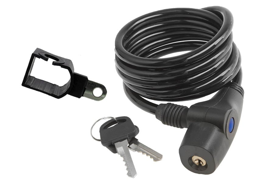 WG Spiral Cable Lock 1500cm - Black