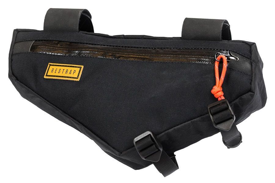 Bolsa Restrap Tech en color negro para manillar para bicicleta