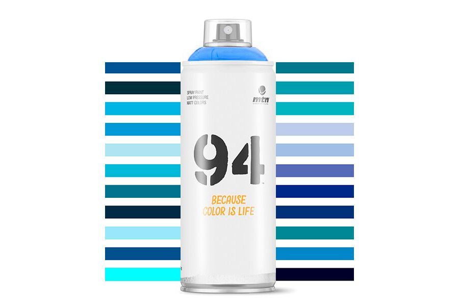 Montana Colors Paint Spray Mtn 94 Fluorescent Blue. Synthetic Spray Paint  With Matte Finish. With Capacity Of 400 Ml. Fast Drying. It Reacts With  Black Light. Montana Spray-94 Easy To Apply. 