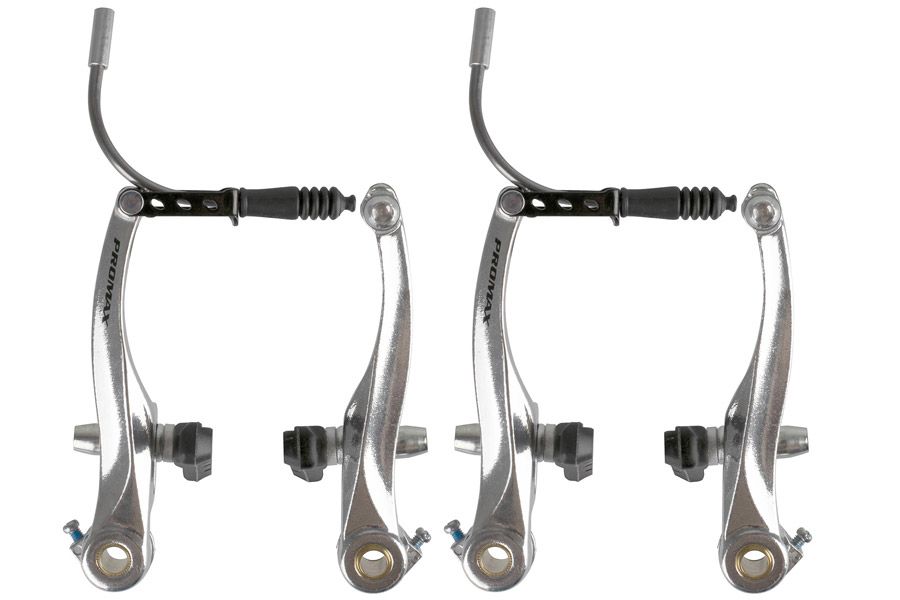 Promax V-Brake Felgenbremse-Set für Vorder-/Hinterrad - Silber