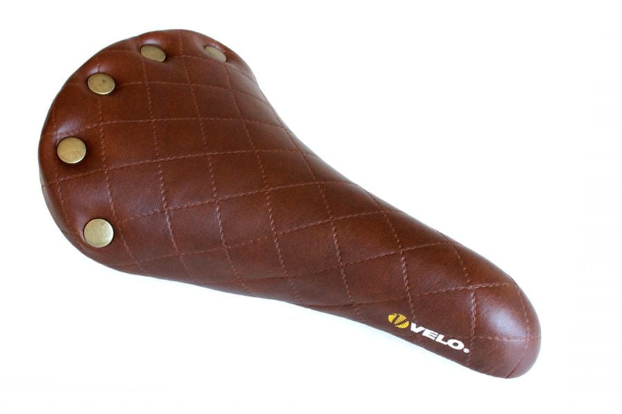 Selle De Vélo Vintage En Cuir PU - Confort Ergonomique Avec Ressorts - Réglable, Rivets Bruns - Taille 25x20 Cm
