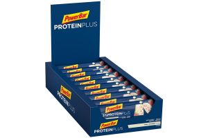 Barretta energetica PowerBar 33% Protein Plus Lampone alla vaniglia x10