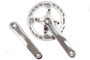 Pédalier Sturmey Archer 44d avec Protège-chaîne Argent