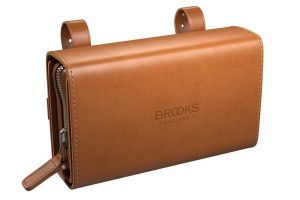 Brooks D-Shaped Leather Saddle Bag - Honey