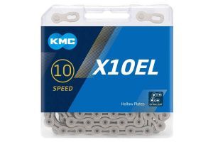 Cadena KMC X10EL 10V 114 Eslabones Plata