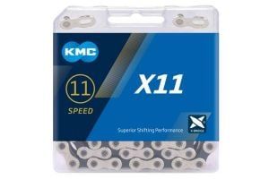 Chaîne KMC X11 11V 118 Maillons Noir Argent