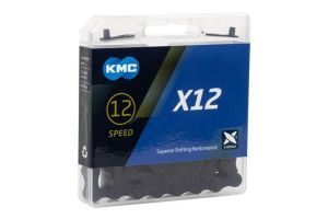 Chaîne KMC X12 12V 126 Maillons Noir