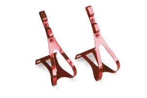 Simple Staal Toe Clips - Rood