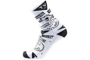 Cinelli Tempo Granciclismo Socken Weiß