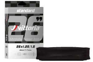 Camera d'aria Vittoria Standard 700x28/42C Presta 48mm Nero