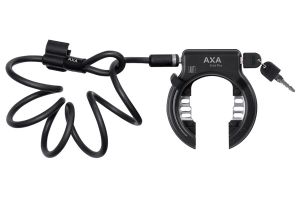 Candado de cuadro AXA Set Solid Plus+Plug In 150 Cable Negro