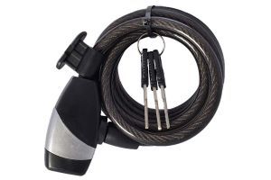 Câble antivol OXC KeyCoil10 10x1800mm Noir