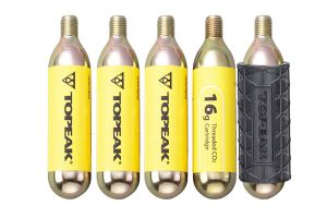 Cartuccia di CO2 Topeak 16 g (x5) Argento