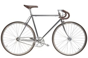 Bicicleta Single Speed Jitensha Tokyo Chrome/Alu/Brown