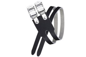 Leather Straps (Pair) - Black