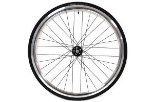 Santafixie 30mm Voorwiel + Binnenband + Band - Zilver/Zwart