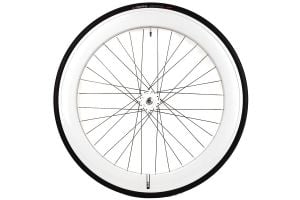 Ruota Anteriore Santafixie 60mm + Camere d'aria + Copertoncino Bianco