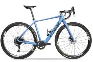 Bicicletta Elettrica  Gravel Vitoria e-Nyx Hybrid Apex Blu