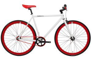 FabricBike White & Red Fixie Bike