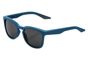 100% Hudson Sunglasses Soft Tact Blue Smoke Lens
