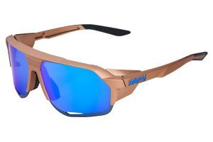 100% Norvik Cykelbriller Matte Copper Chromium Blue Multilayer Mirror Lens