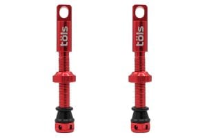 Juego de válvulas Töls Tubeless Presta 44mm Rojo