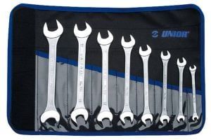 Unior 110/1CT Open End Wrench Set 8 pieces with roll bag