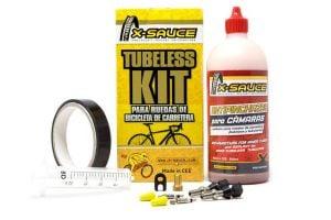 X-Sauce Tubeless Kit for 2 Road Wheels - Presta
