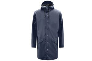 Rains Long Jacket Fietsjas - Blauw