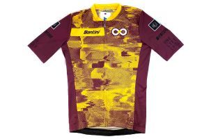 Maglia Santini One Life Cycle Team - marrone / giallo