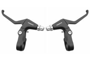 Pair Leviers Frein Alhonga V-Brake 3 doigts Noir