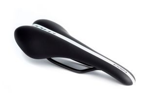 Selle Essax MX R Acier 132mm Noir-Blanc