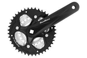 SunRace FCM500 Crankset 175mm 7/8V - Black