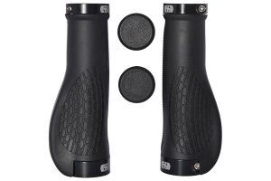 OXC Lock-On Ergonomic 130 mm Handlebar Grips - Black