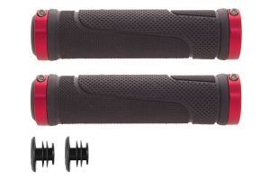 FK 167 Lock Handlebar Grips 130mm - Black/Red