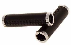 WG Stitched Classics Lock Handlebar Grips - Black