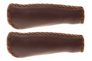 WG Stitched Classics Ergo Handlebar Grips - Brown