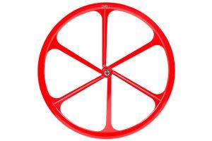 Teny Rim Six Spoke Fixie Front Wheel - Red