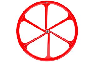 Teny Rim Six Spoke Fixie Rear Wheel - Red