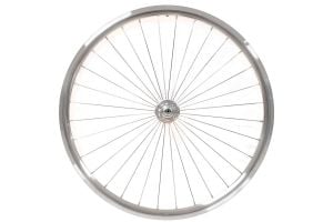 Santafixie 30mm Voorwiel - Zilver (Radiaal Spaakpatroon)