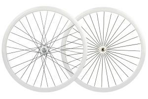 Paire de Roues Santafixie 30mm Blanc (Rayon radial)