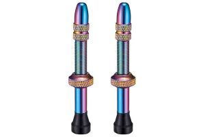 Supacaz Tubeless Valves Star Valvez 65mm Oil Slick x2