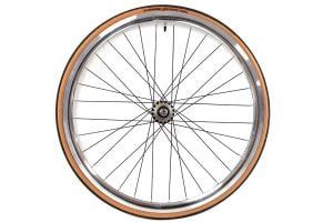 Ruota Posteriore Santafixie 30mm Argento/Nero + Camere d'aria + Copertoncino Classic