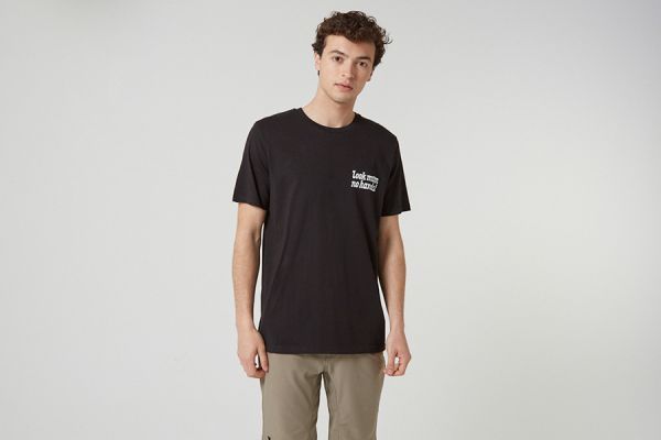 Look Mum No Hands! Little Logo T-Shirt - schwarz/weiß