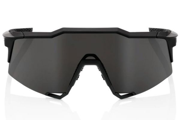 100% Speedcraft Soft Tact Black Glasses - Smoke Lens